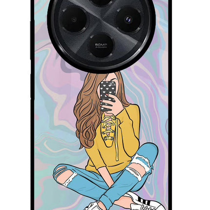 Selfie Girl Redmi 14C 5G Glass Case