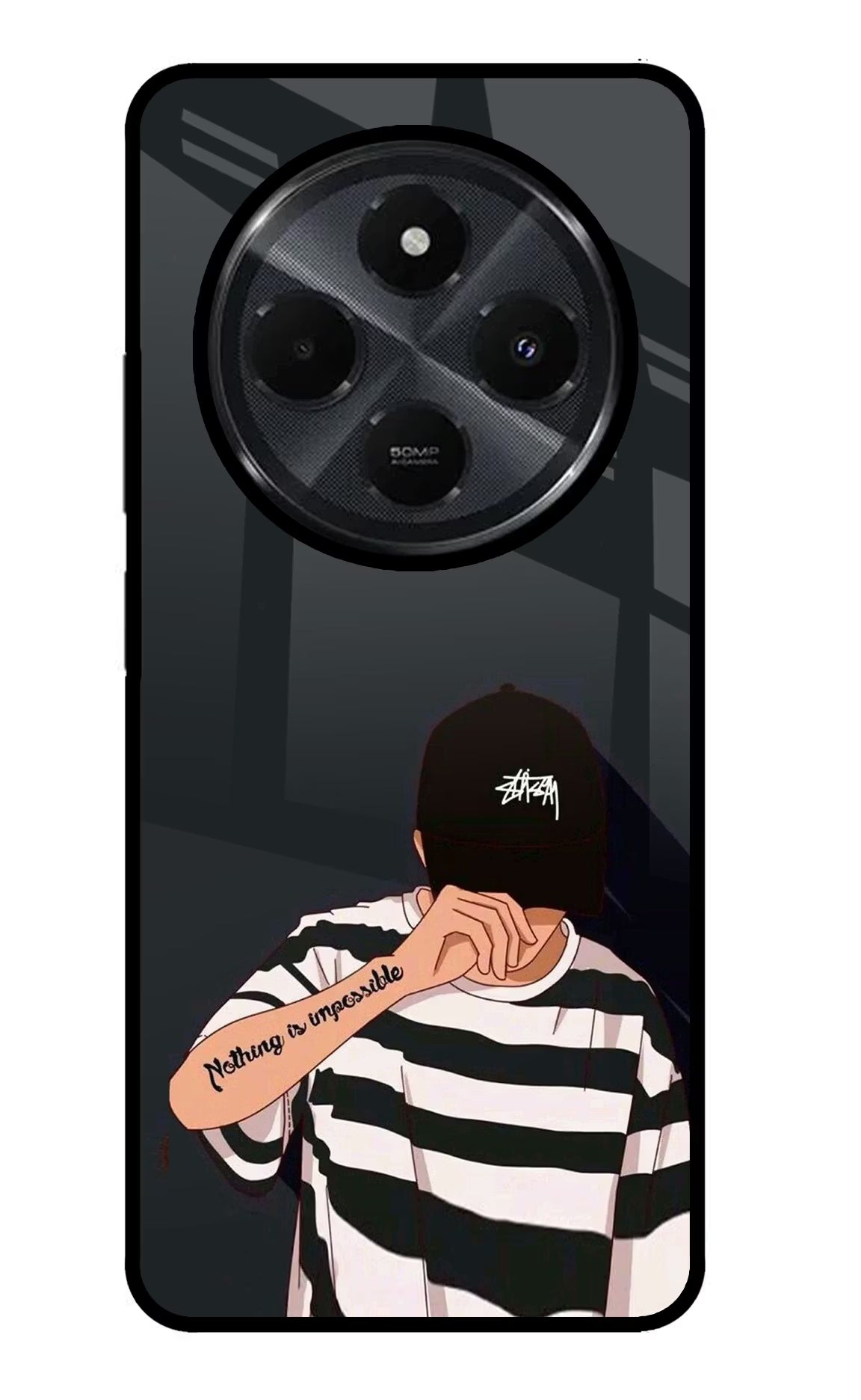 Aesthetic Boy Redmi 14C 5G Glass Case Back Cover by Casekaro