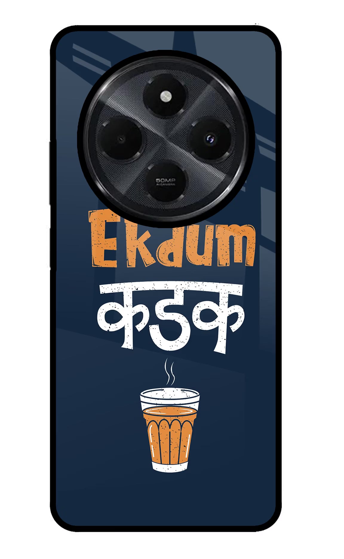 Ekdum Kadak Chai Redmi 14C 5G Glass Case Back Cover by Casekaro