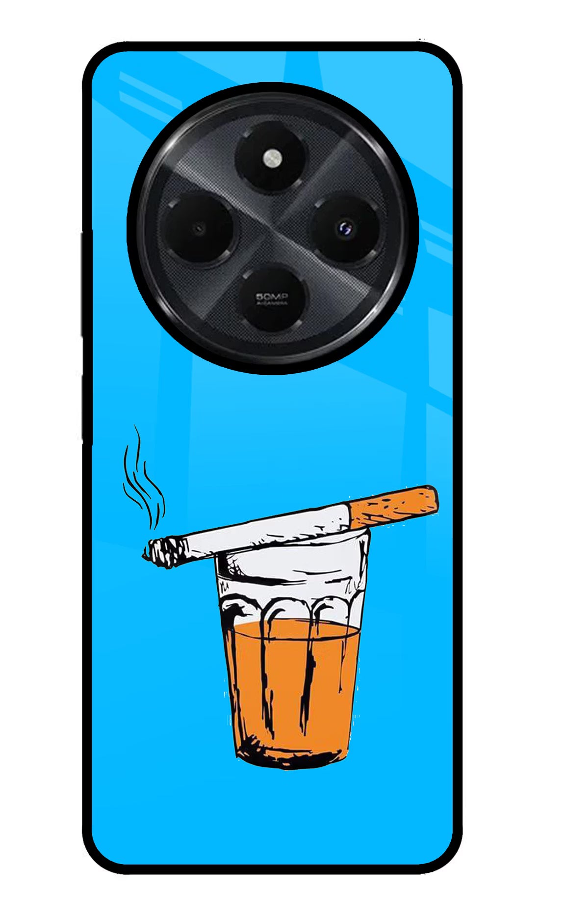 Chai Sutta Redmi 14C 5G Glass Case Back Cover by Casekaro