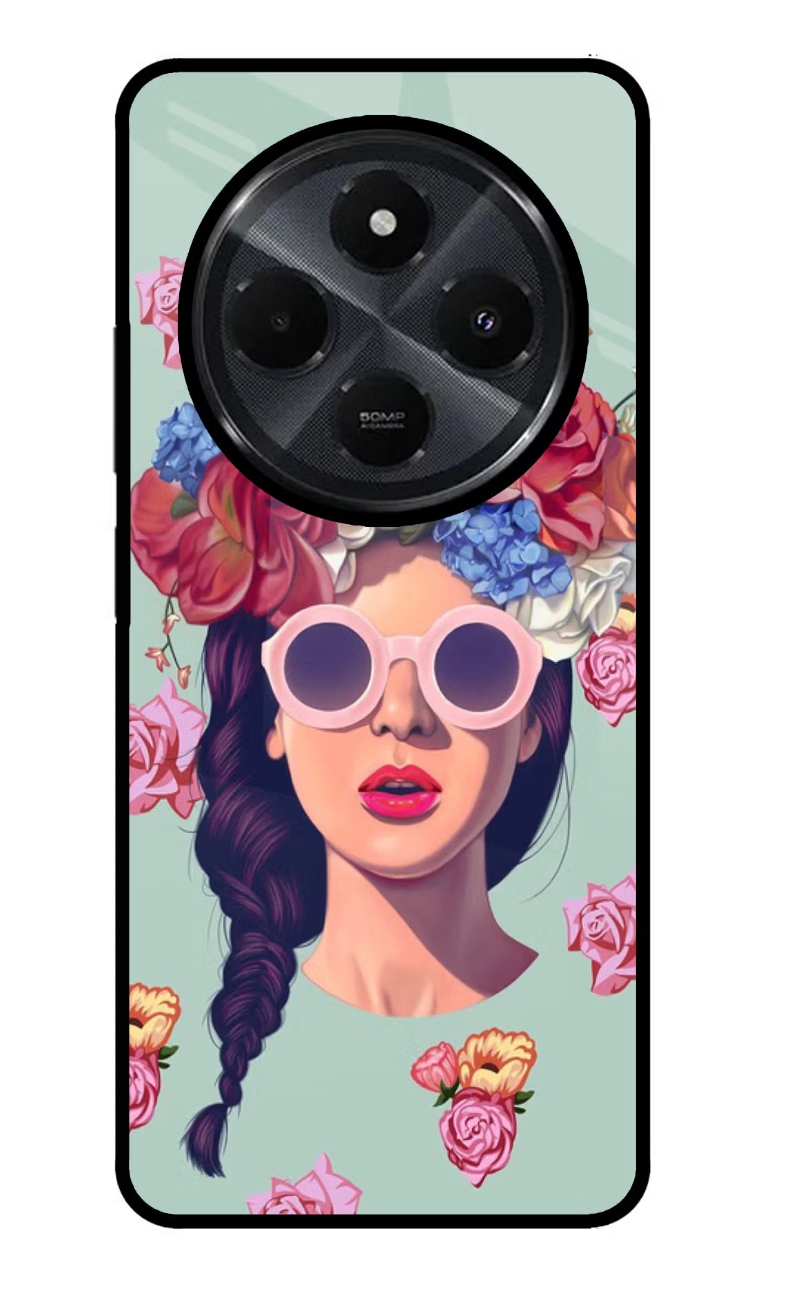 Pretty Girl Redmi 14C 5G Glass Case Back Cover by Casekaro