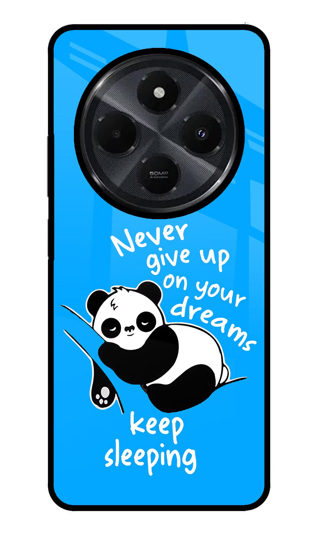 Keep Sleeping Redmi 14C 5G Glass Case Back Cover by Casekaro