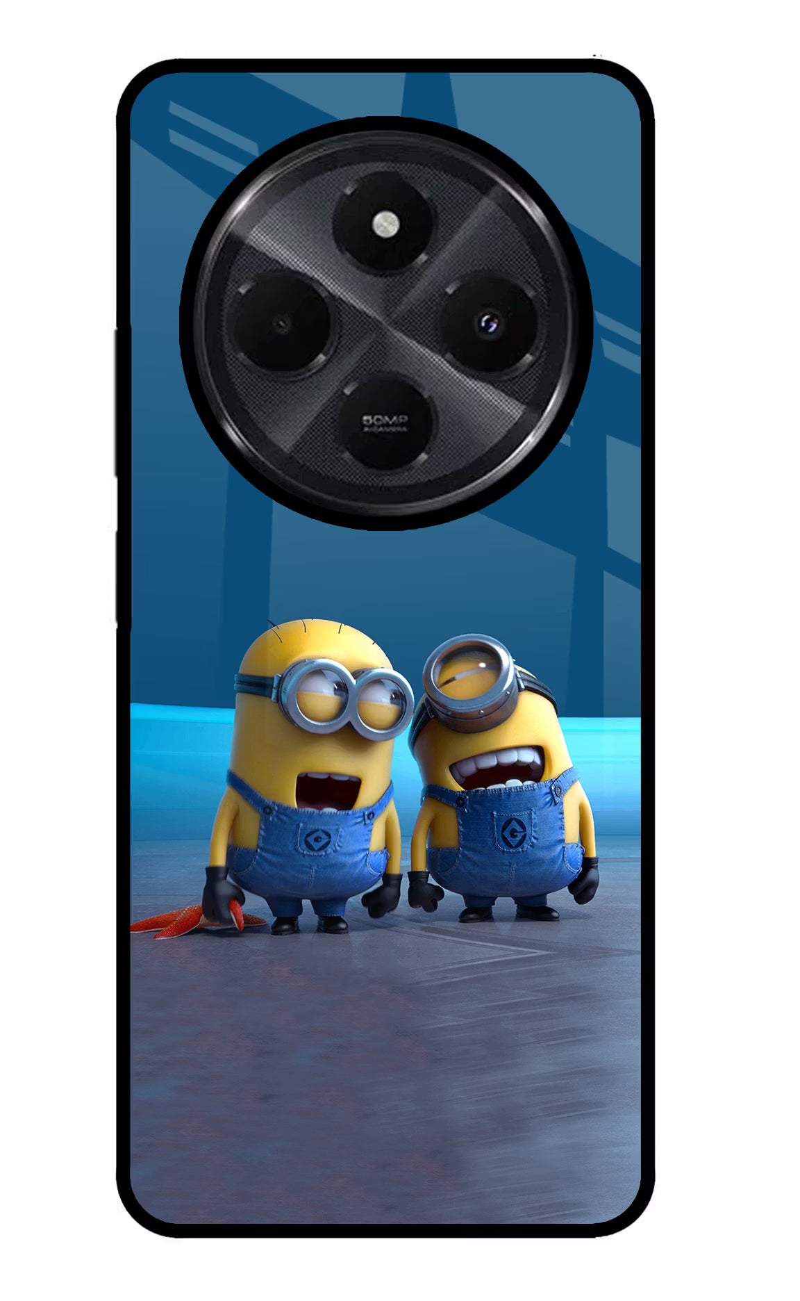 Minion Laughing Redmi 14C 5G Glass Case Back Cover by Casekaro