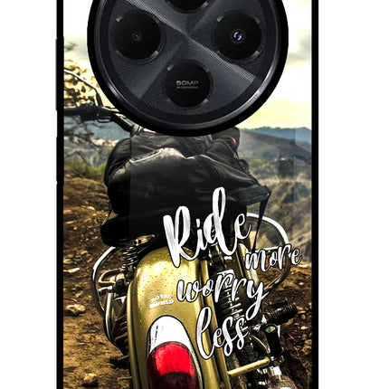 Ride More Worry Less Redmi 14C 5G Glass Case