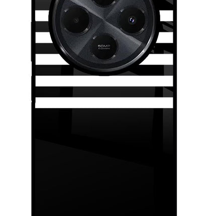 Black and White Print Redmi 14C 5G Glass Case