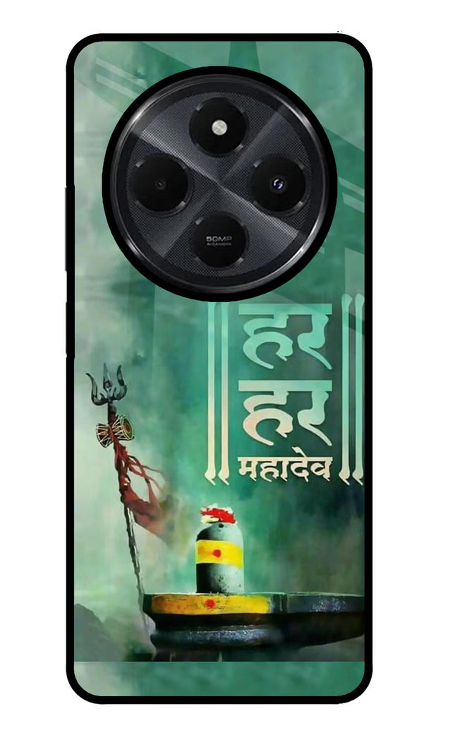 Har Har Mahadev Shivling Redmi 14C 5G Glass Case