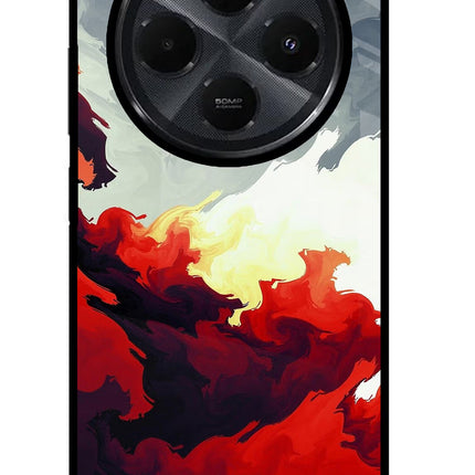 Fire Cloud Redmi 14C 5G Glass Case