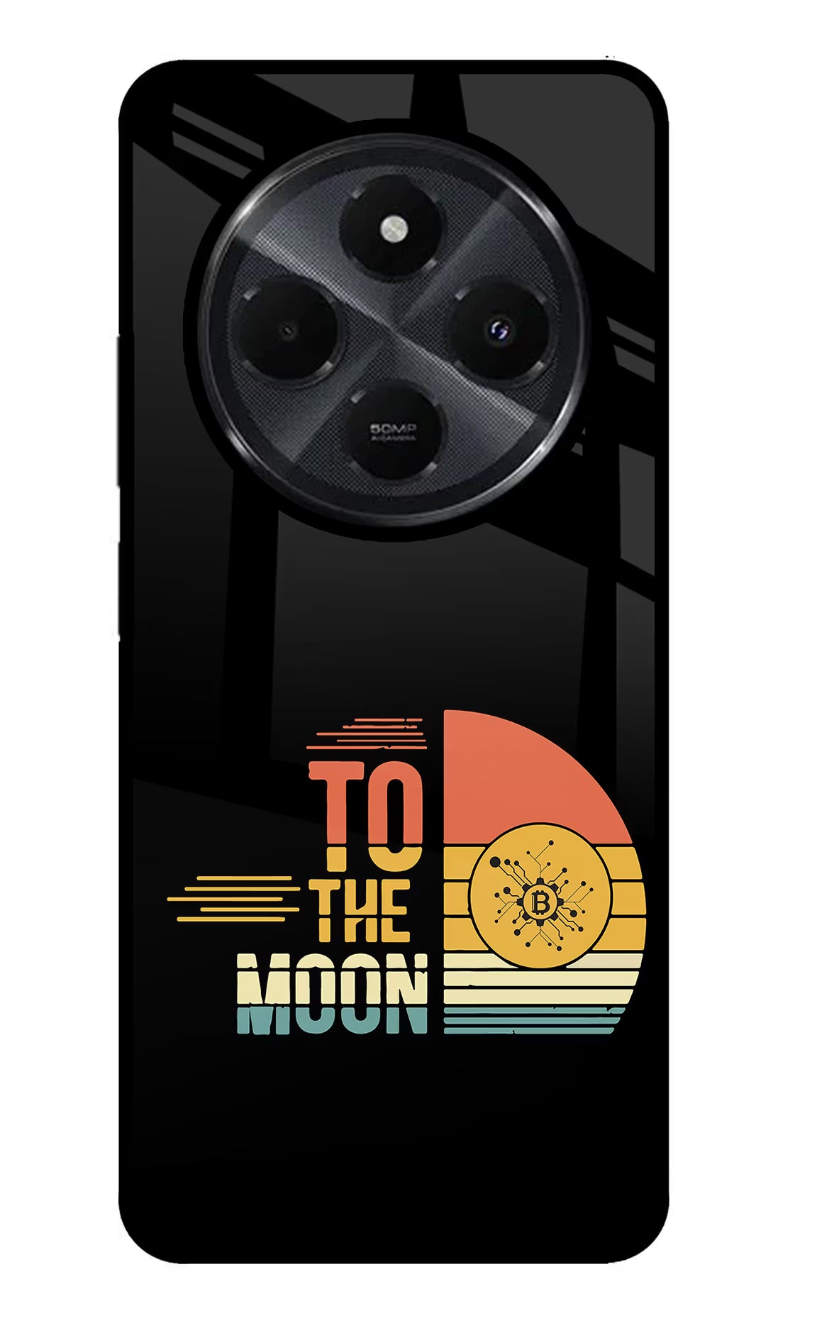 To the Moon Redmi 14C 5G Glass Case Back Cover by Casekaro