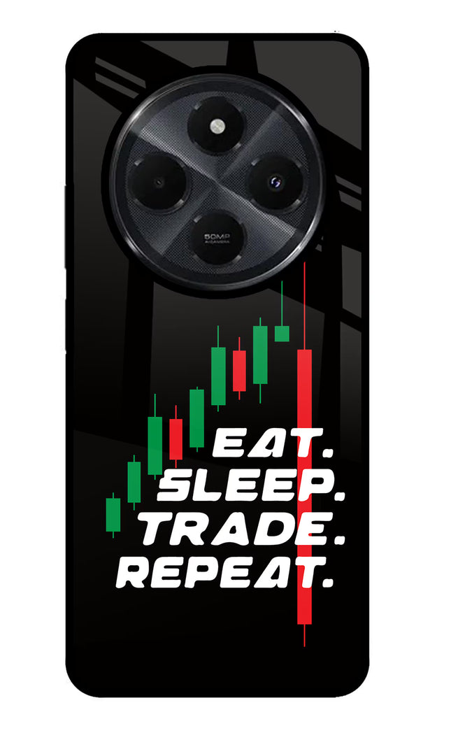 Eat Sleep Trade Repeat Redmi 14C 5G Glass Case