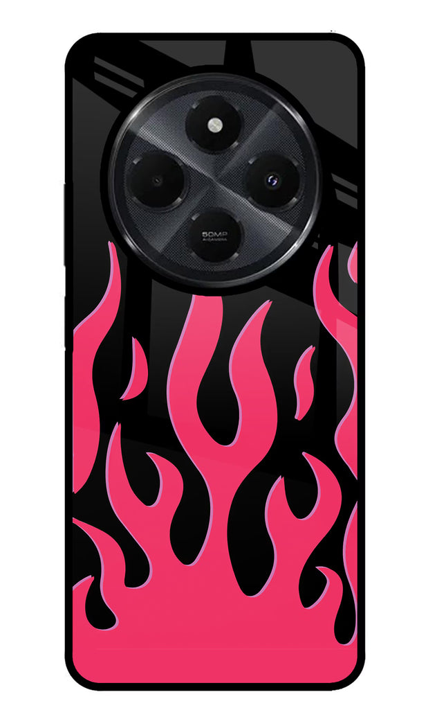 Fire Flames Redmi 14C 5G Glass Case