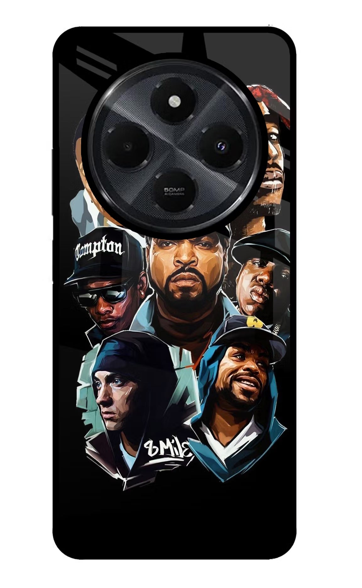 Rappers Redmi 14C 5G Glass Case Back Cover by Casekaro