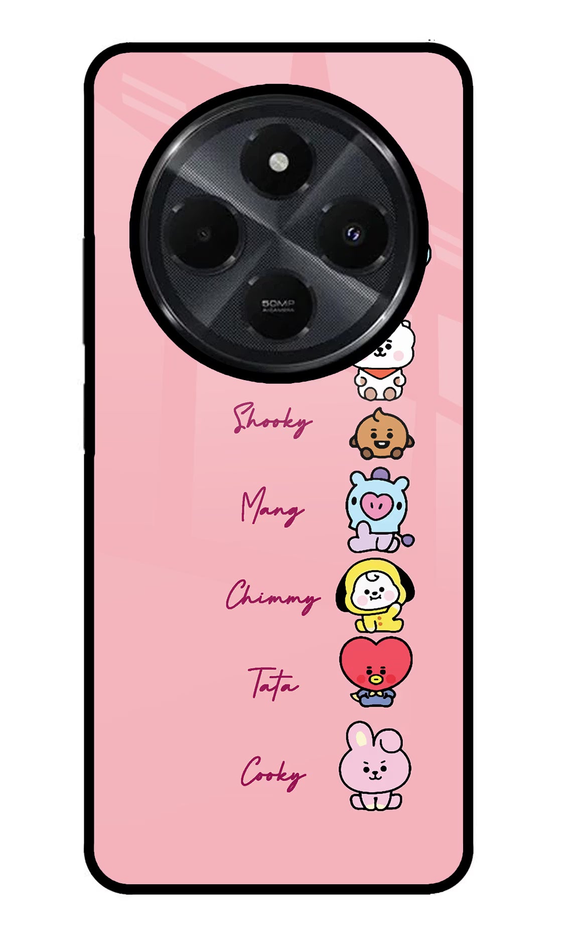 BTS names Redmi 14C 5G Glass Case Back Cover by Casekaro