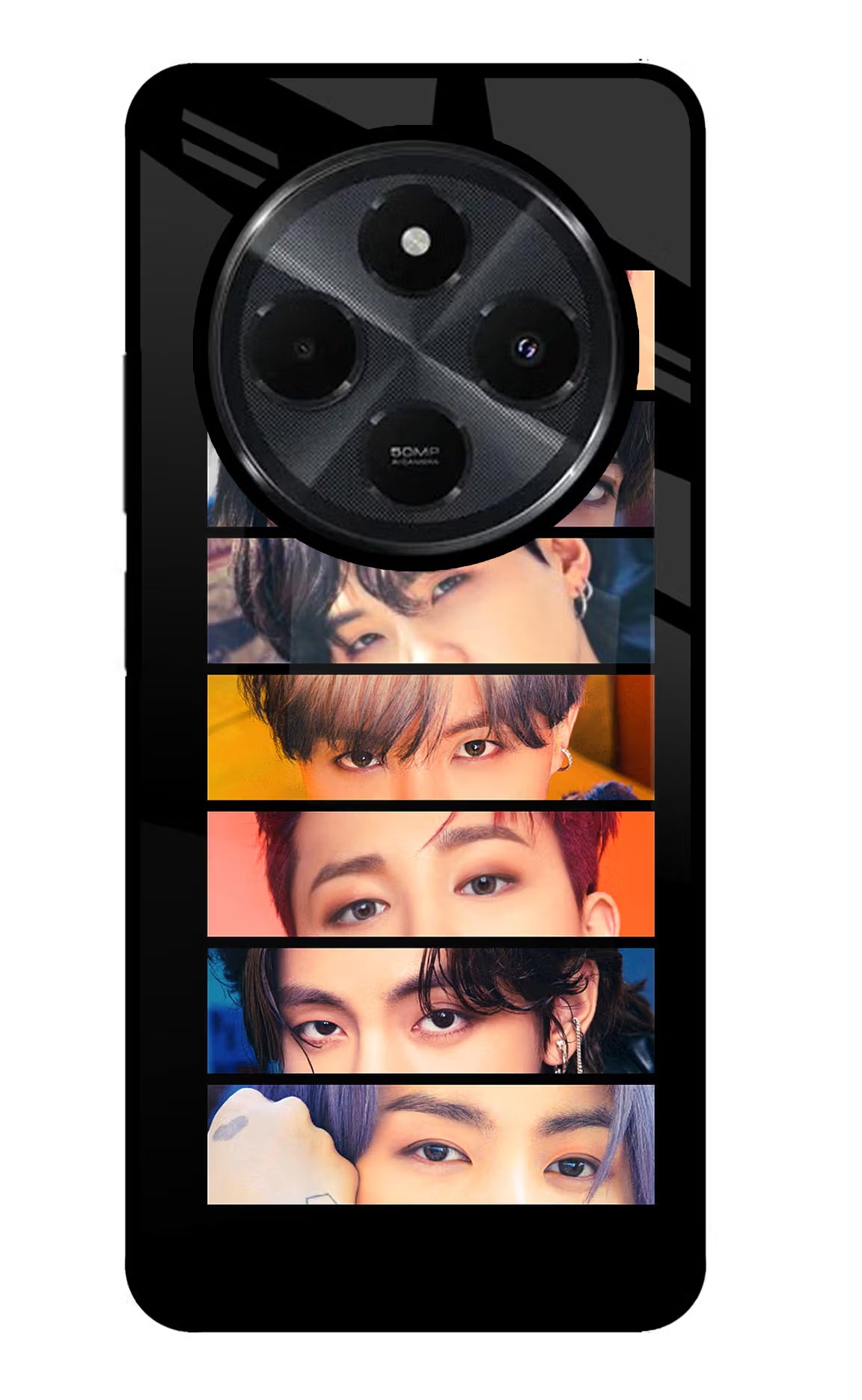 BTS Eyes Redmi 14C 5G Glass Case Back Cover by Casekaro