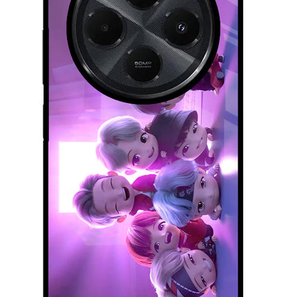 BTS Chibi Redmi 14C 5G Glass Case
