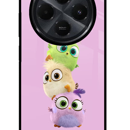Cute Little Birds Redmi 14C 5G Glass Case