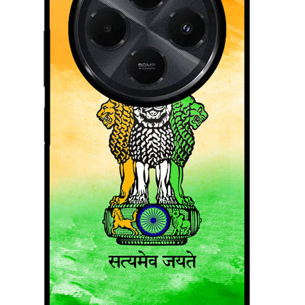 Satyamev Jayate Flag Redmi 14C 5G Glass Case