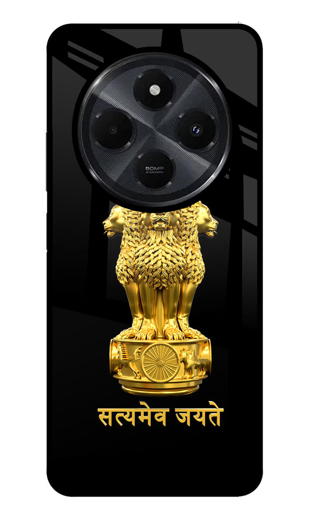 Satyamev Jayate Golden Redmi 14C 5G Glass Case
