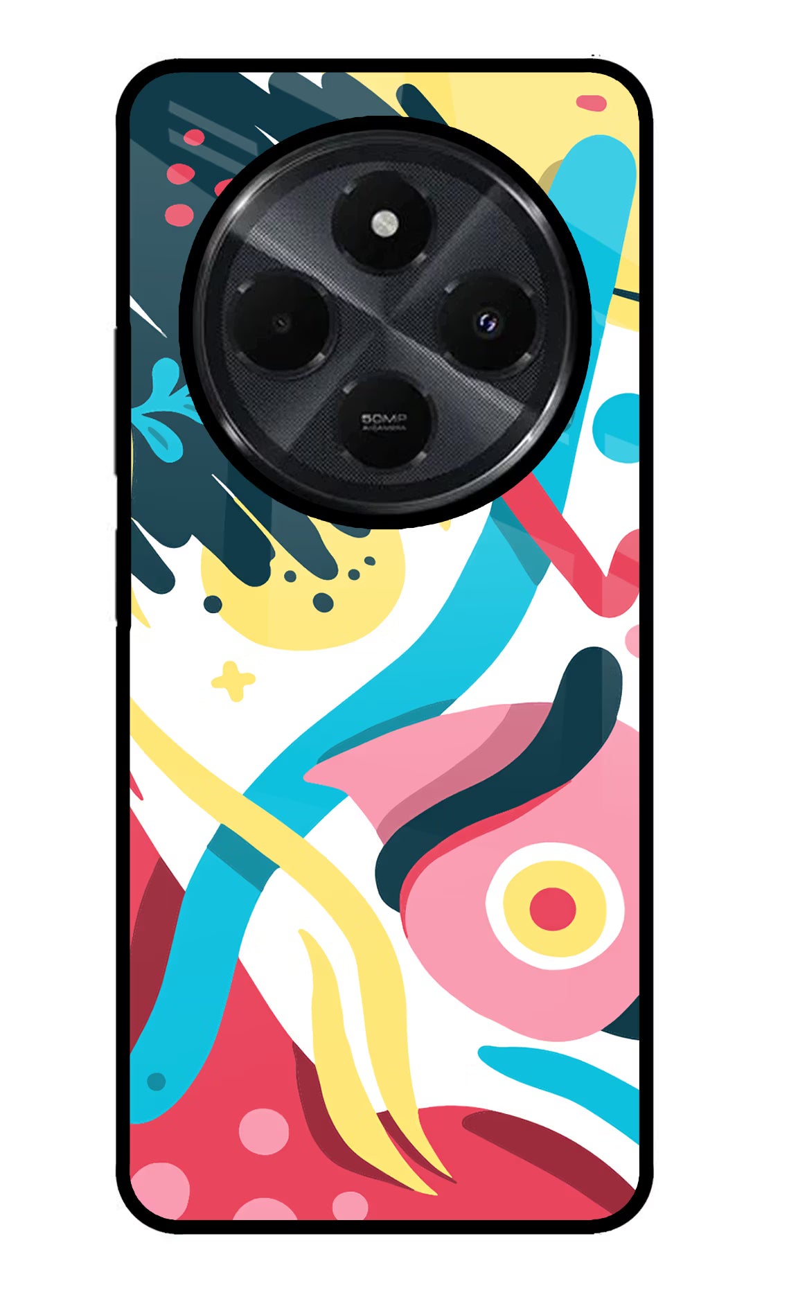 Trippy Redmi 14C 5G Glass Case Back Cover by Casekaro