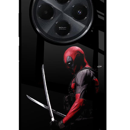 Deadpool Redmi 14C 5G Glass Case Back Cover by Casekaro