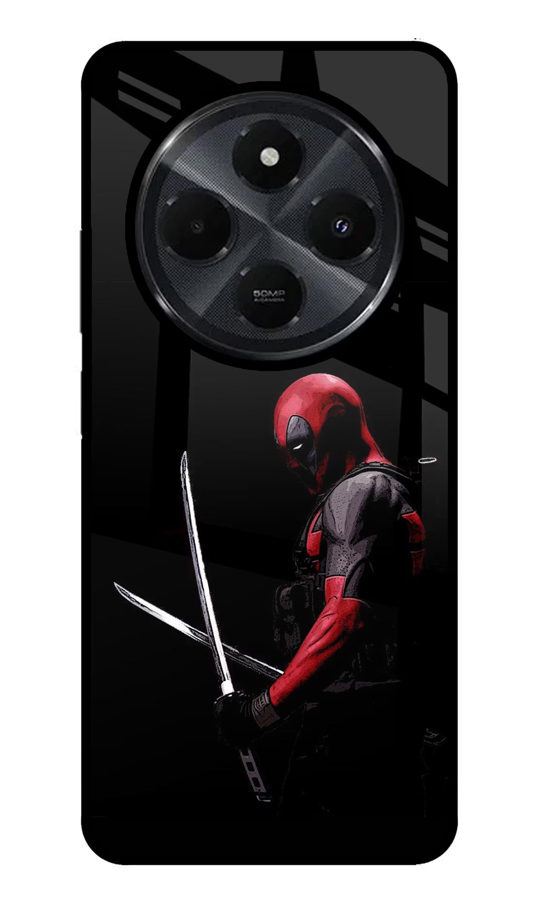 Deadpool Redmi 14C 5G Glass Case Back Cover by Casekaro