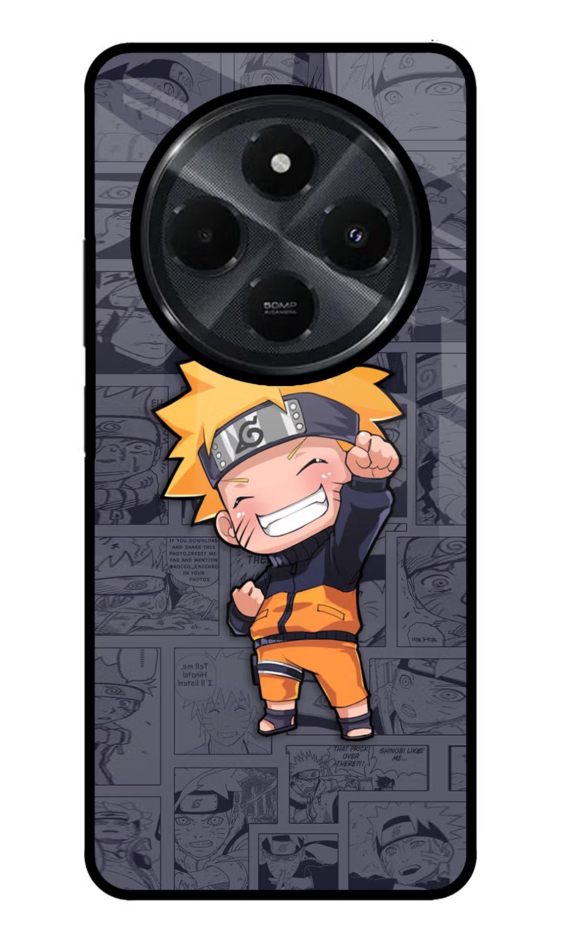Chota Naruto Redmi 14C 5G Glass Case Back Cover by Casekaro