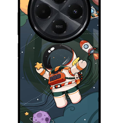 Cartoon Astronaut Redmi 14C 5G Glass Case