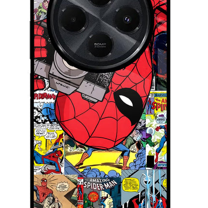 Spider Man Redmi 14C 5G Glass Case Back Cover by Casekaro