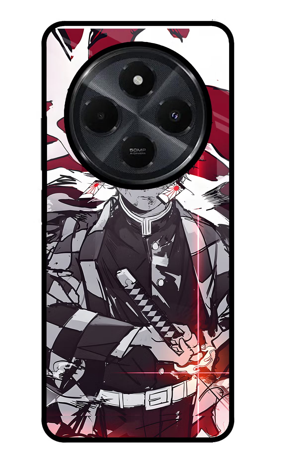 Demon Slayer Redmi 14C 5G Glass Case Back Cover by Casekaro