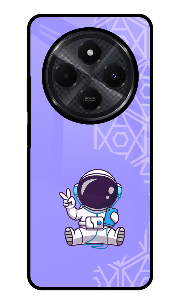 Cute Astronaut Chilling Redmi 14C 5G Glass Case