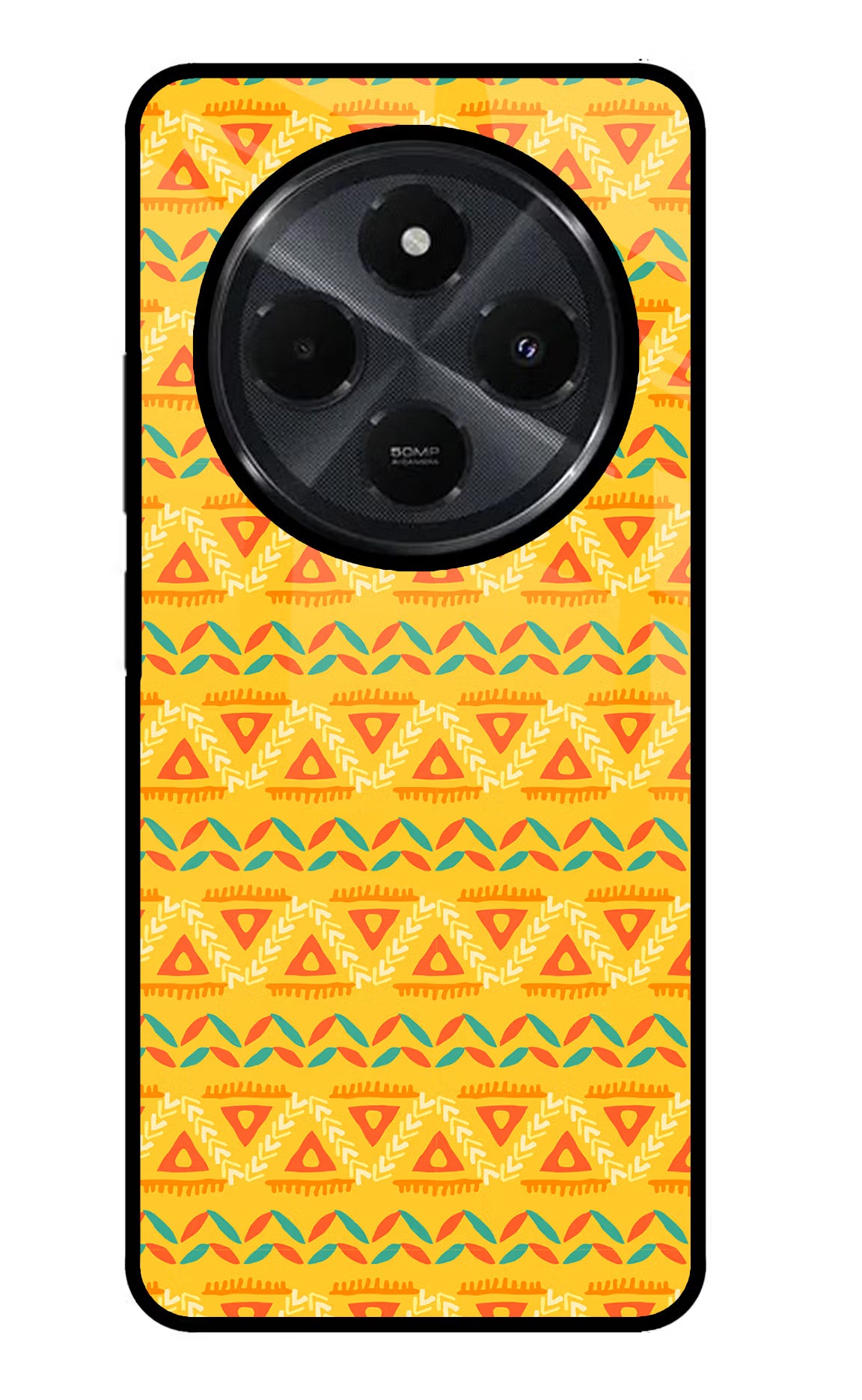 Tribal Pattern Redmi 14C 5G Glass Case Back Cover by Casekaro