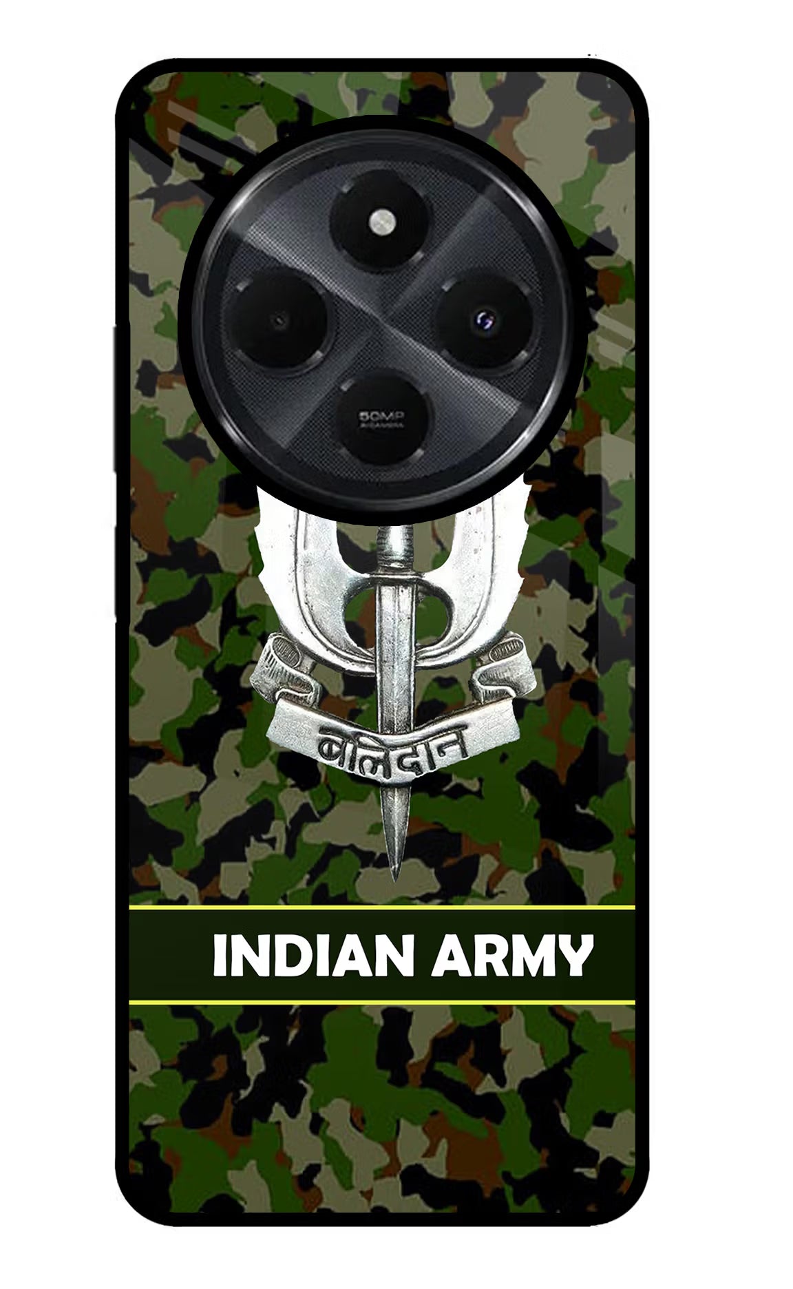 Balidan Indian Logo Redmi 14C 5G Glass Case Back Cover by Casekaro