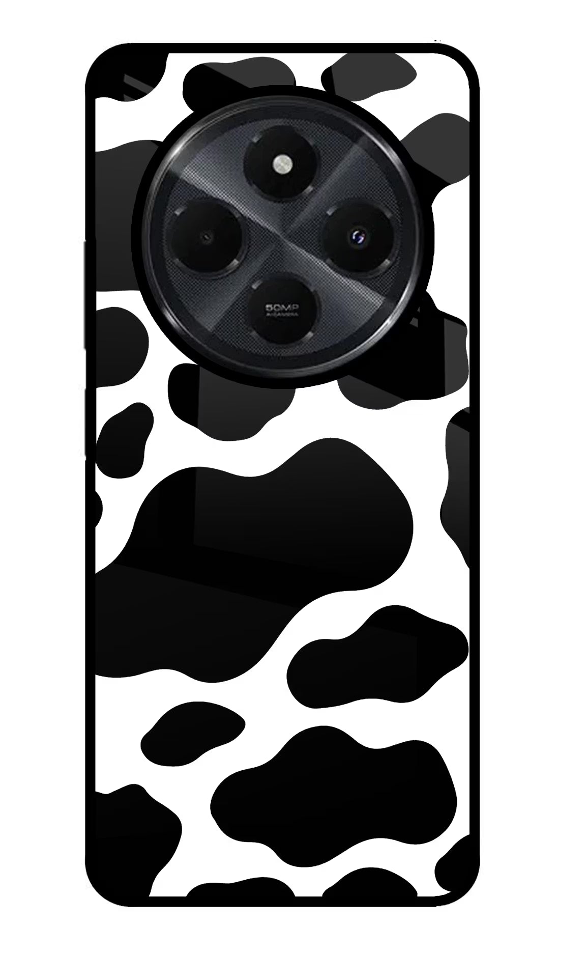 Cow Spots Redmi 14C 5G Glass Case Back Cover by Casekaro