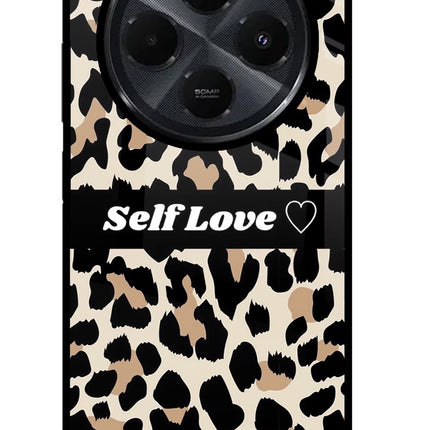 Leopard Print Self Love Redmi 14C 5G Glass Case