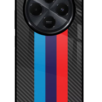 BMW Stripes Pattern Redmi 14C 5G Glass Case
