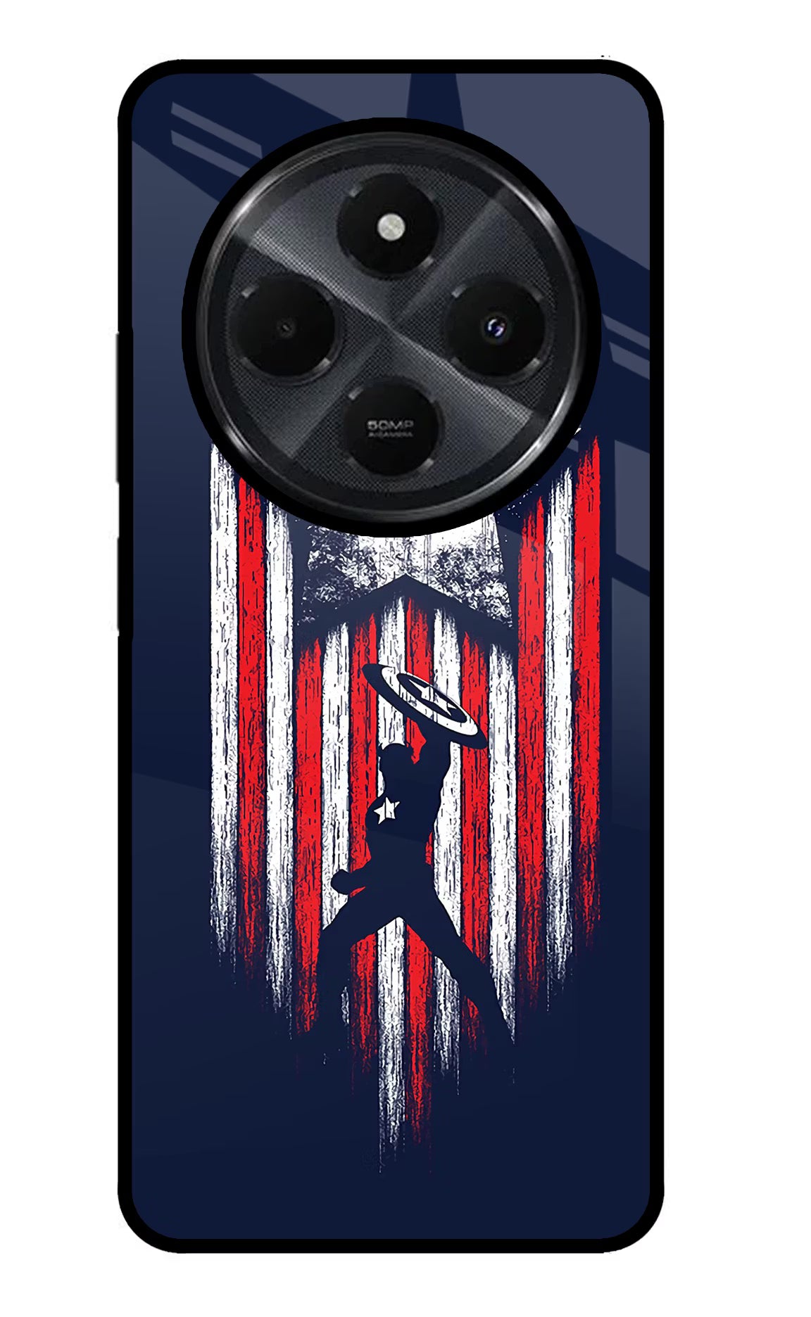 Captain America Marvel Art Redmi 14C 5G Glass Case Back Cover by Casekaro