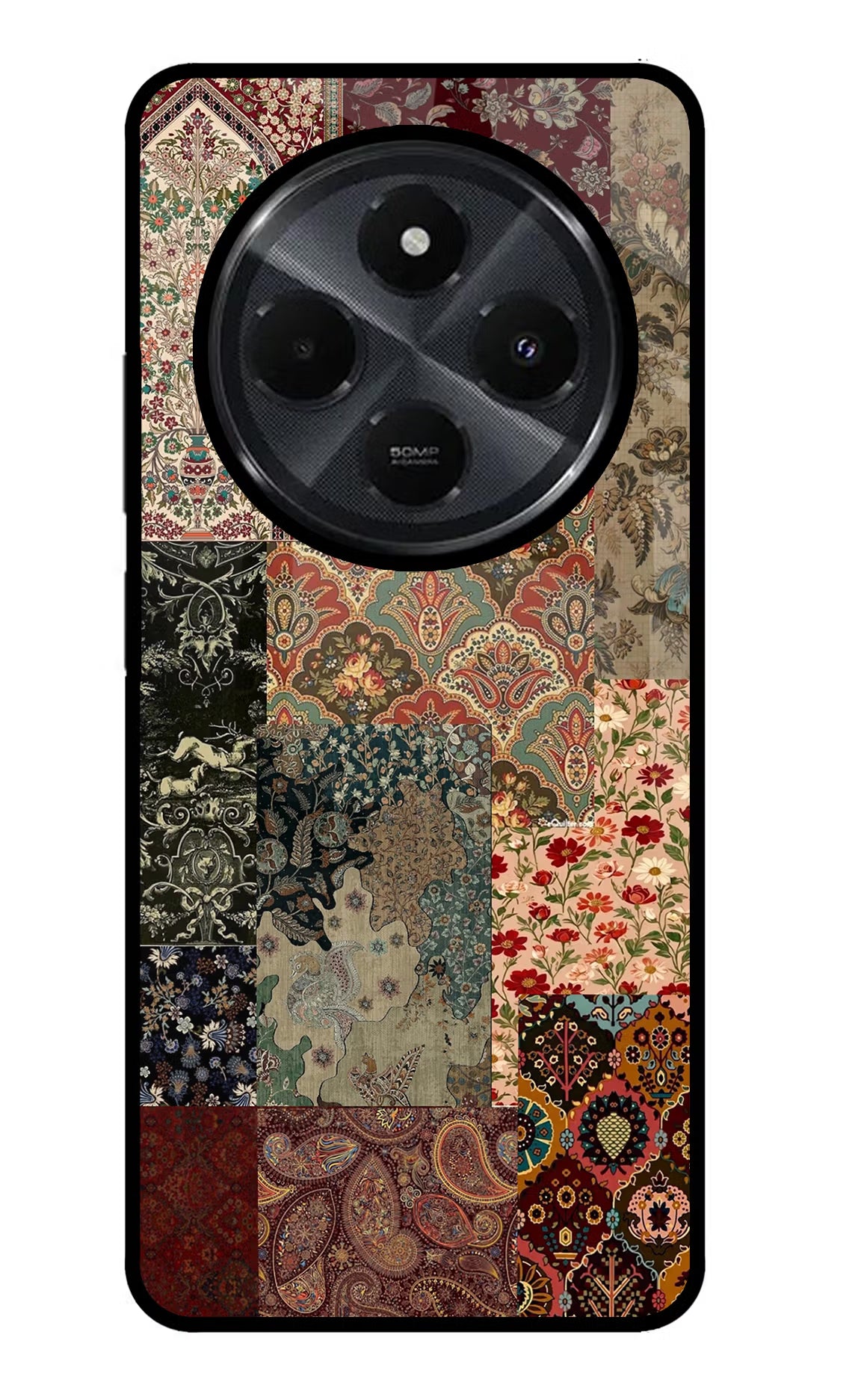 Desi Print Redmi 14C 5G Glass Case Back Cover by Casekaro