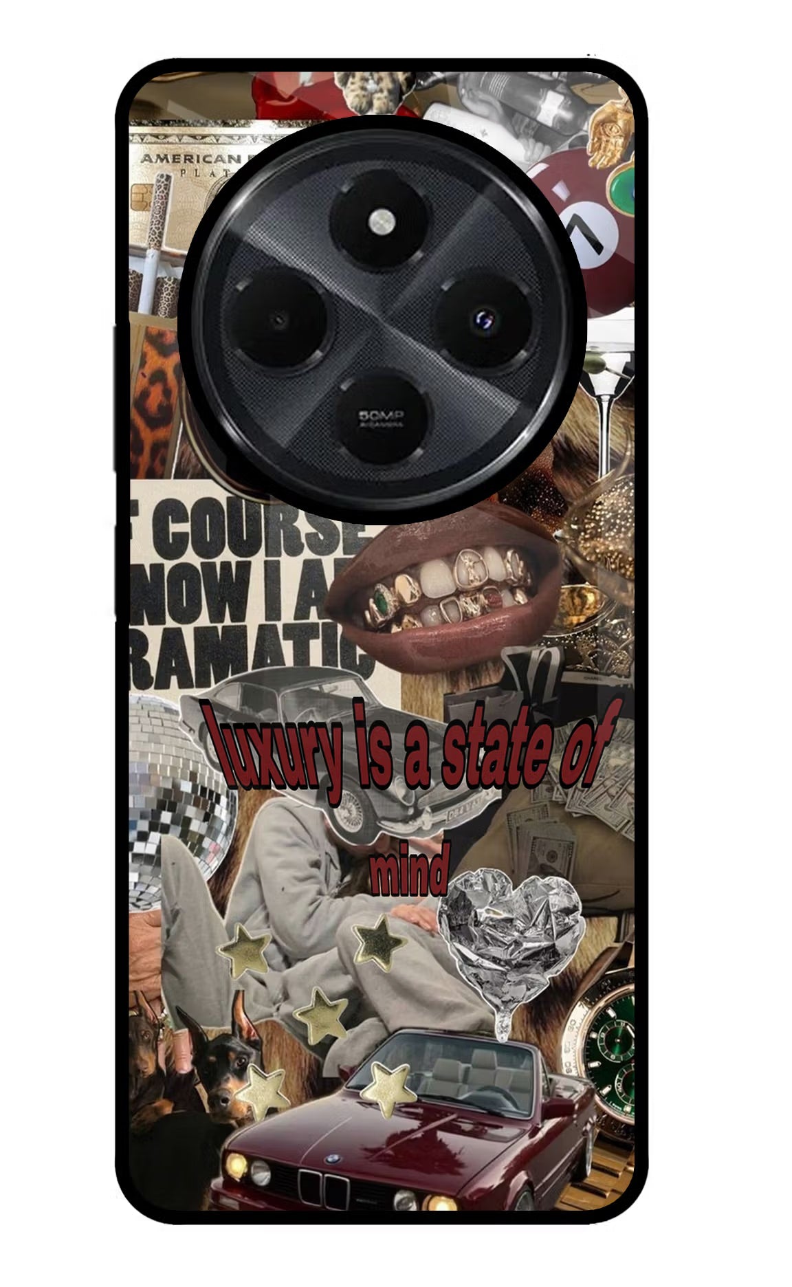 Luxury Redmi 14C 5G Glass Case Back Cover by Casekaro