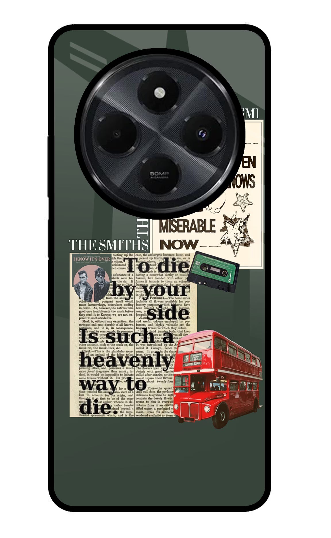 The Smiths Redmi 14C 5G Glass Case Back Cover by Casekaro