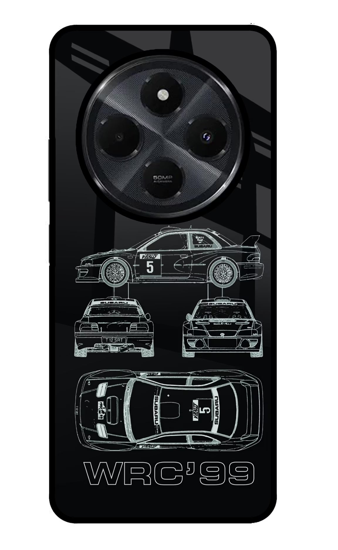 WRC'99 Redmi 14C 5G Glass Case Back Cover by Casekaro