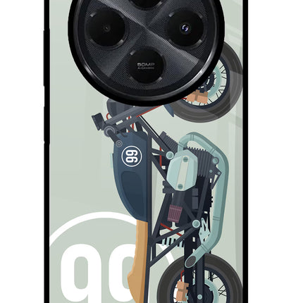 Classic Cafe Racer 99 Redmi 14C 5G Glass Case Back Cover by Casekaro