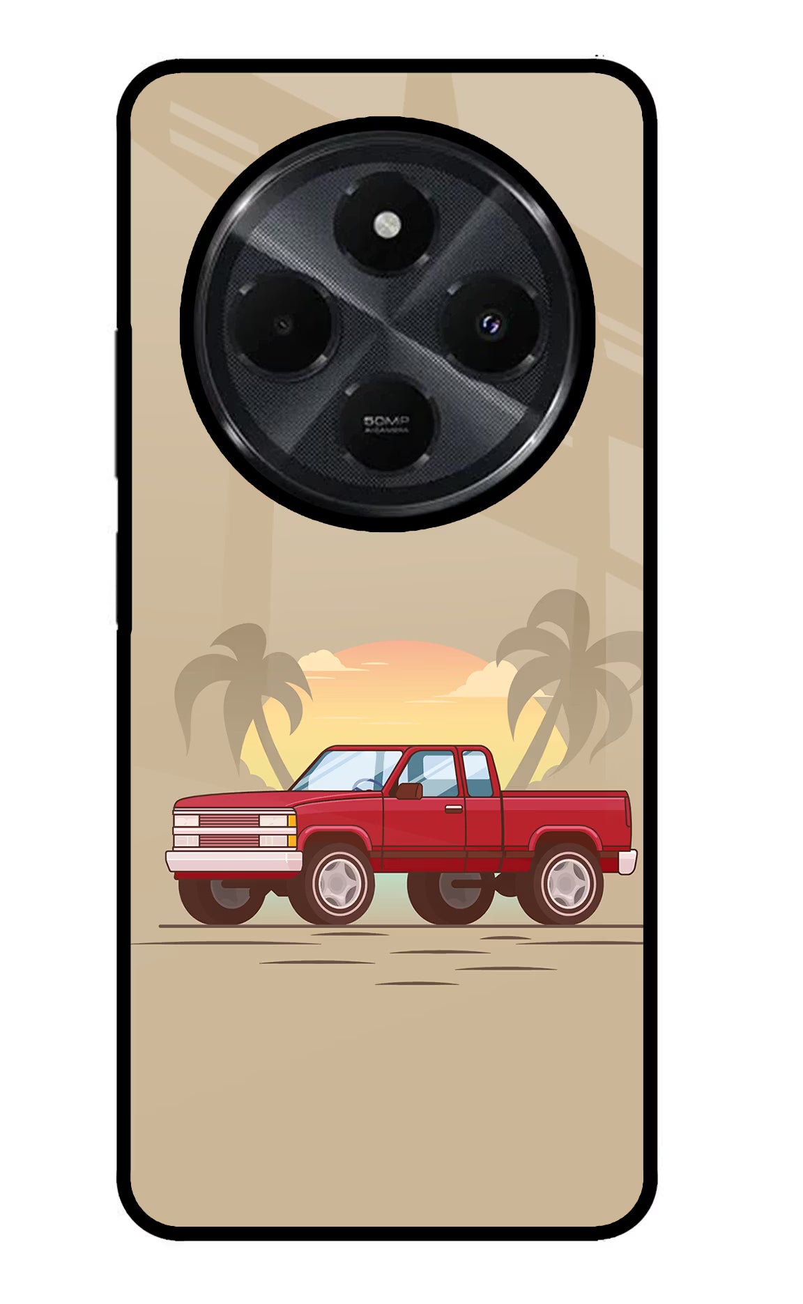 Desert Classic Drive Redmi 14C 5G Glass Case Back Cover by Casekaro