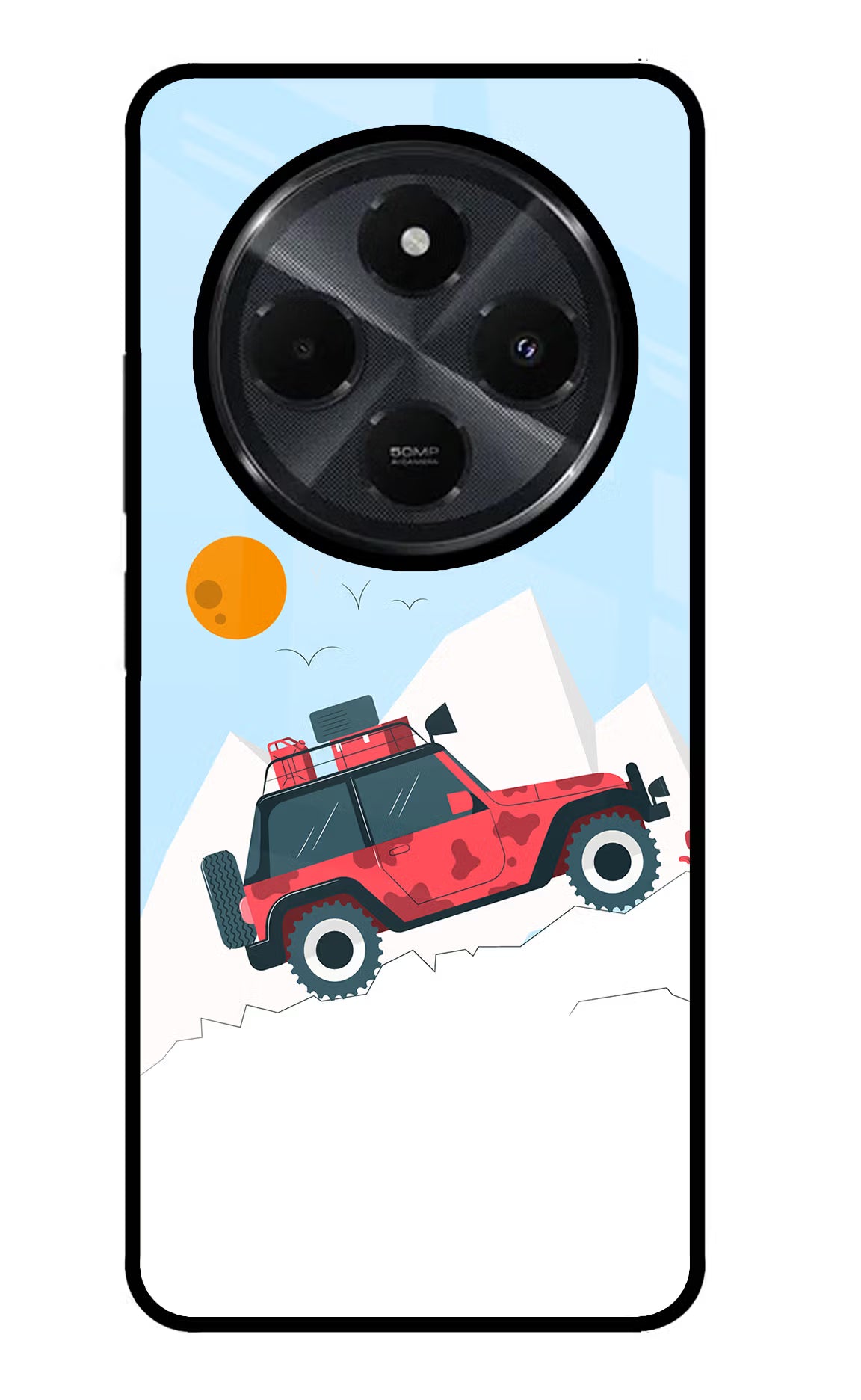 Mountain Trail Beast Redmi 14C 5G Glass Case Back Cover by Casekaro