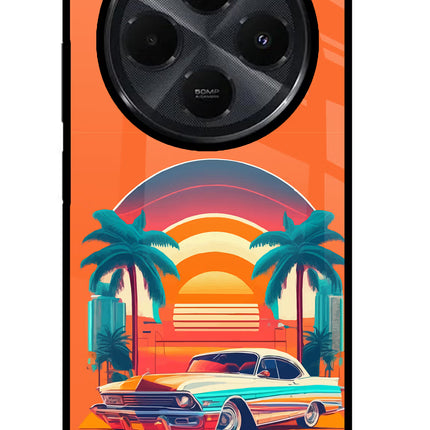 Palm Drive 80s Redmi 14C 5G Glass Case