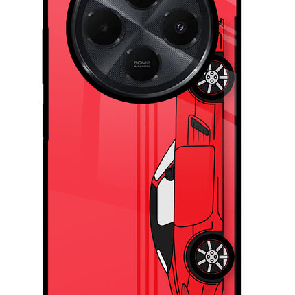 Red Velocity Redmi 14C 5G Glass Case