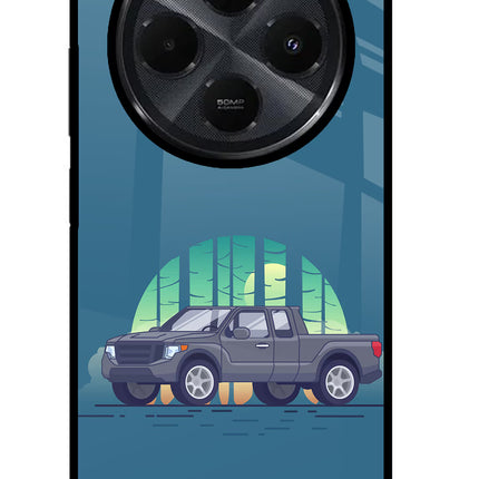 Retro Garage Vibe Redmi 14C 5G Glass Case