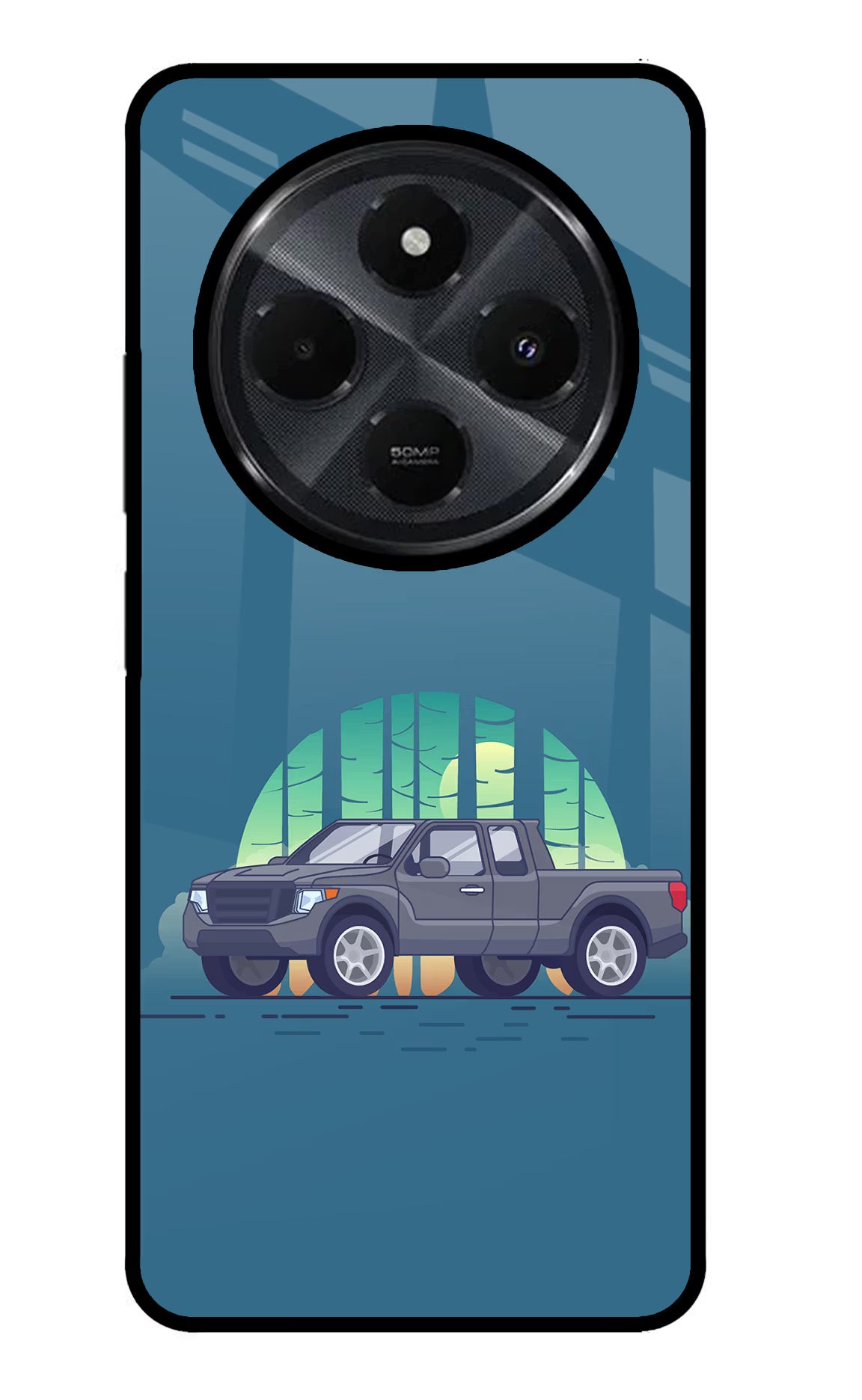 Retro Garage Vibe Redmi 14C 5G Glass Case