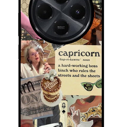 Capricorn Zodiac Redmi 14C 5G Glass Case