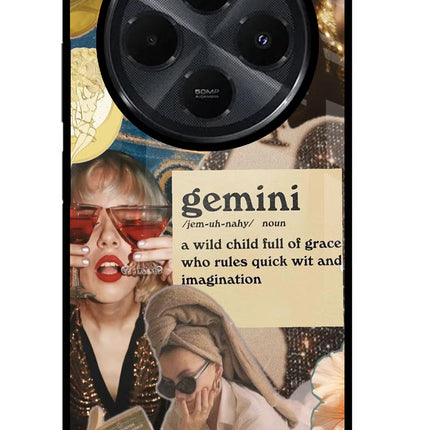 Gemini Zodiac Redmi 14C 5G Glass Case