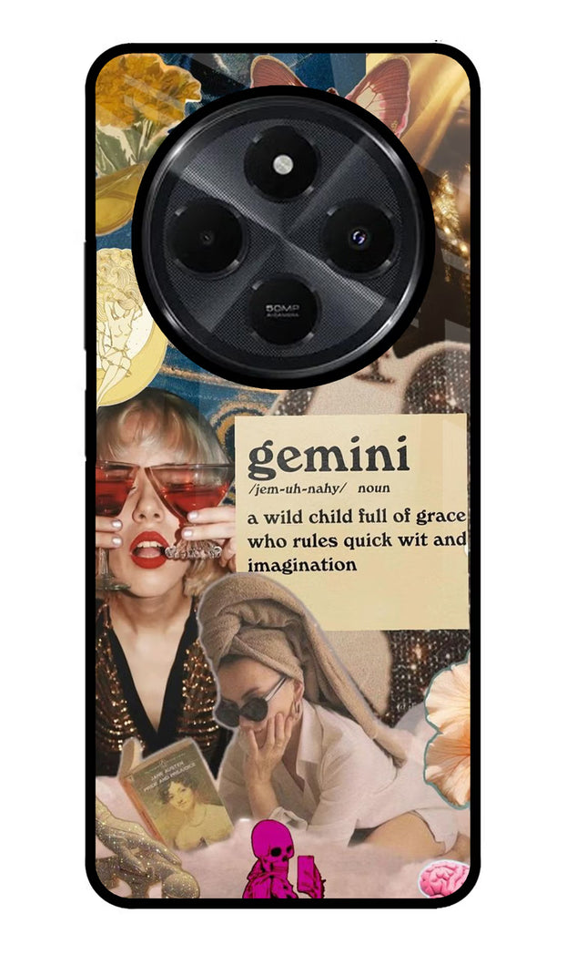 Gemini Zodiac Redmi 14C 5G Glass Case