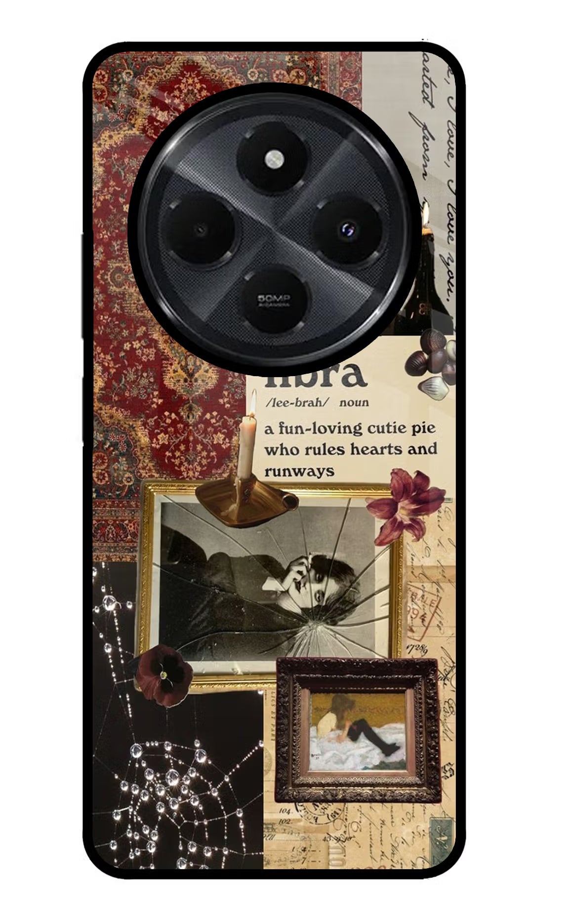 Libra Zodiac Redmi 14C 5G Glass Case Back Cover by Casekaro